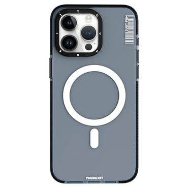 Apple iPhone 15 Pro Kılıf M-safe Şarj Özellikli YoungKit Crystal Color Serisi Kapak Pembe