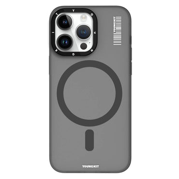 Apple iPhone 15 Pro Kılıf M-safe Şarj Özellikli Youngkit Hidden Sand Serisi Kapak Pembe