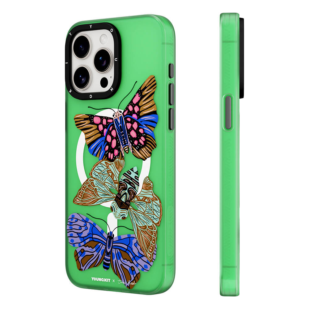 Apple iPhone 15 Pro Case M-safe Charging Feature YoungKit Huagu Series Cover White