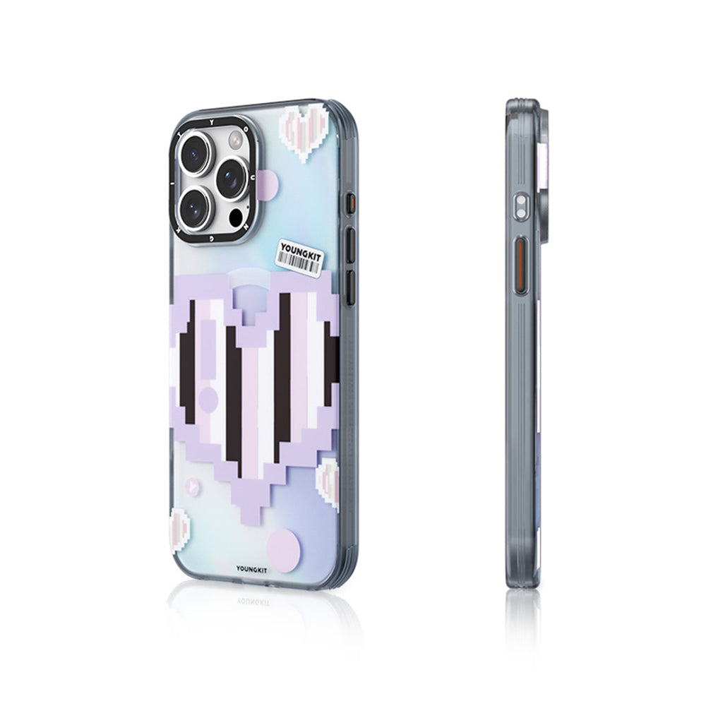 Apple iPhone 15 Pro Kılıf M-safe Şarj Özellikli Youngkit Love Serisi Kapak Yeşil