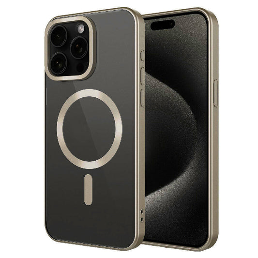 Apple iPhone 15 Pro Kılıf Mat Tasarımlı M-safe Wireless Şarj Özellikli Zore Mat Setro Kapak