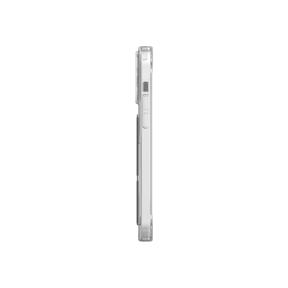 Apple iPhone 15 Pro Case SkinArma Transparent Color Transition Airbag Design Stand Cosmo Cover Gray