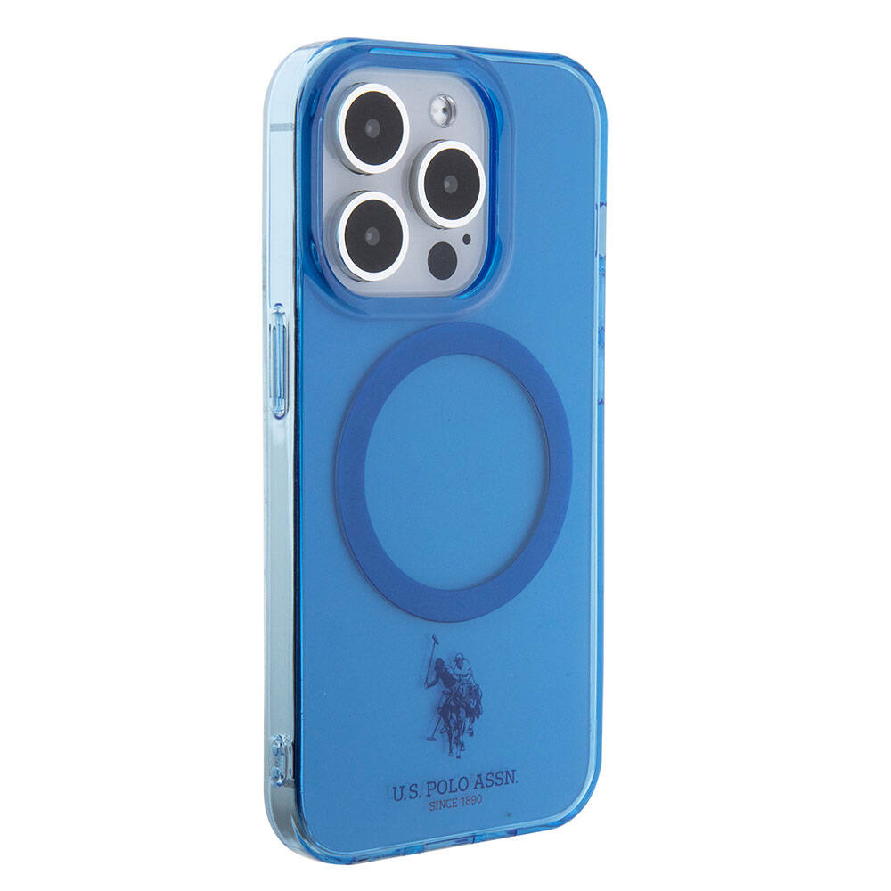 Apple iPhone 15 Pro Kılıf U.S. Polo Assn. Orjinal Lisanslı M-safe Şarj Özellikli Transparan Tasarım Kapak Renksiz