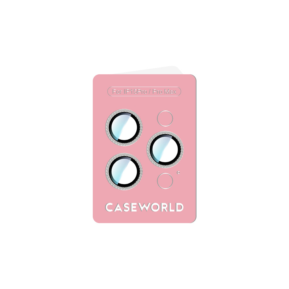 Apple iPhone 15 Pro Max CaseWorld Alloy Sparkling Diamond Series Stone Lens Protector Colorful