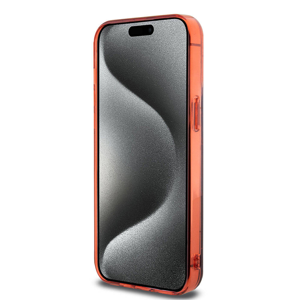 Apple iPhone 15 Pro Max Case AMG Original Licensed Dual Layer Rectangular Patterned Cover Red