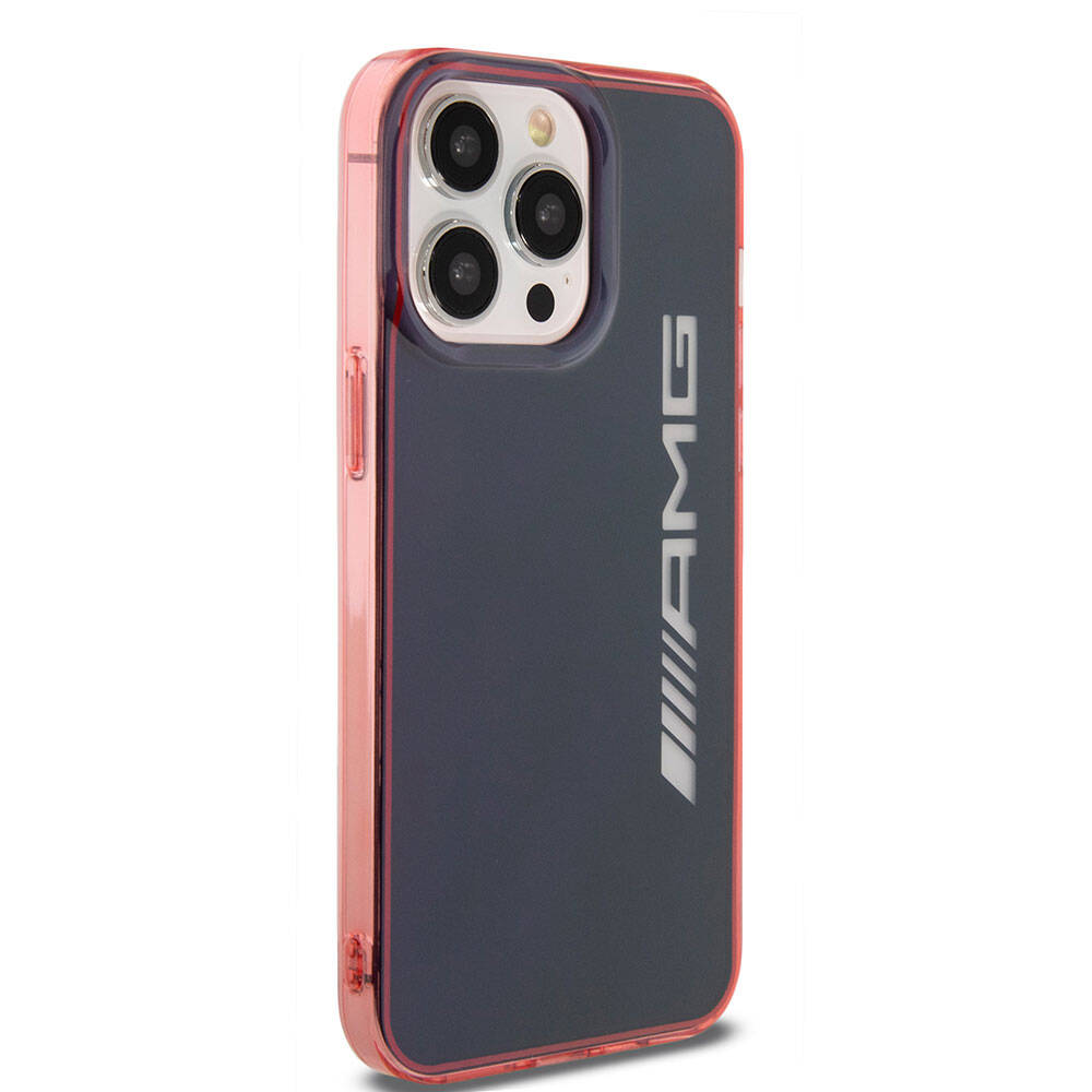 Apple iPhone 15 Pro Max Case AMG Original Licensed Dual Layer Transparent Large Logo Cover Black