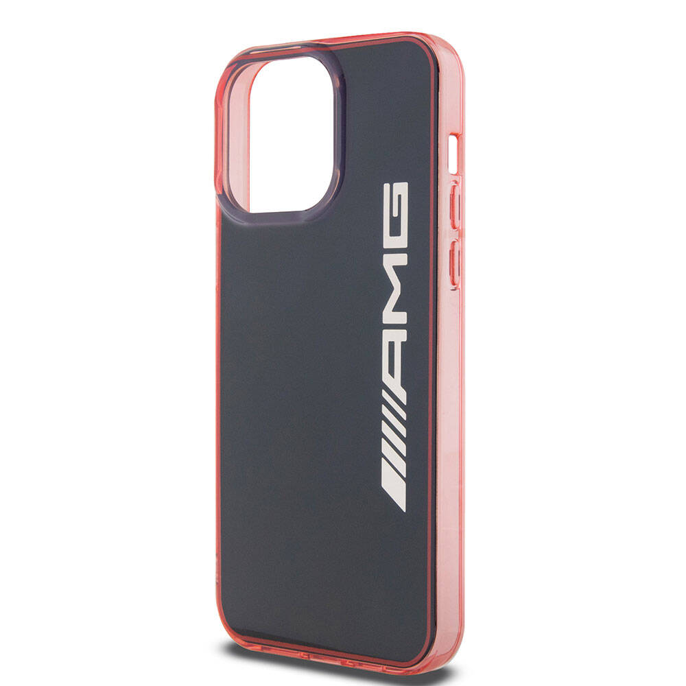 Apple iPhone 15 Pro Max Case AMG Original Licensed Dual Layer Transparent Large Logo Cover Black