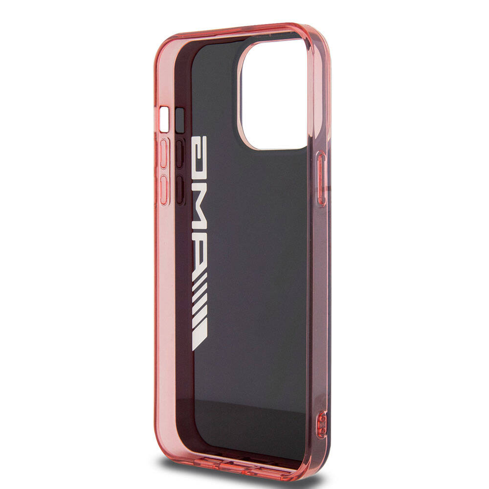 Apple iPhone 15 Pro Max Case AMG Original Licensed Dual Layer Transparent Large Logo Cover Black