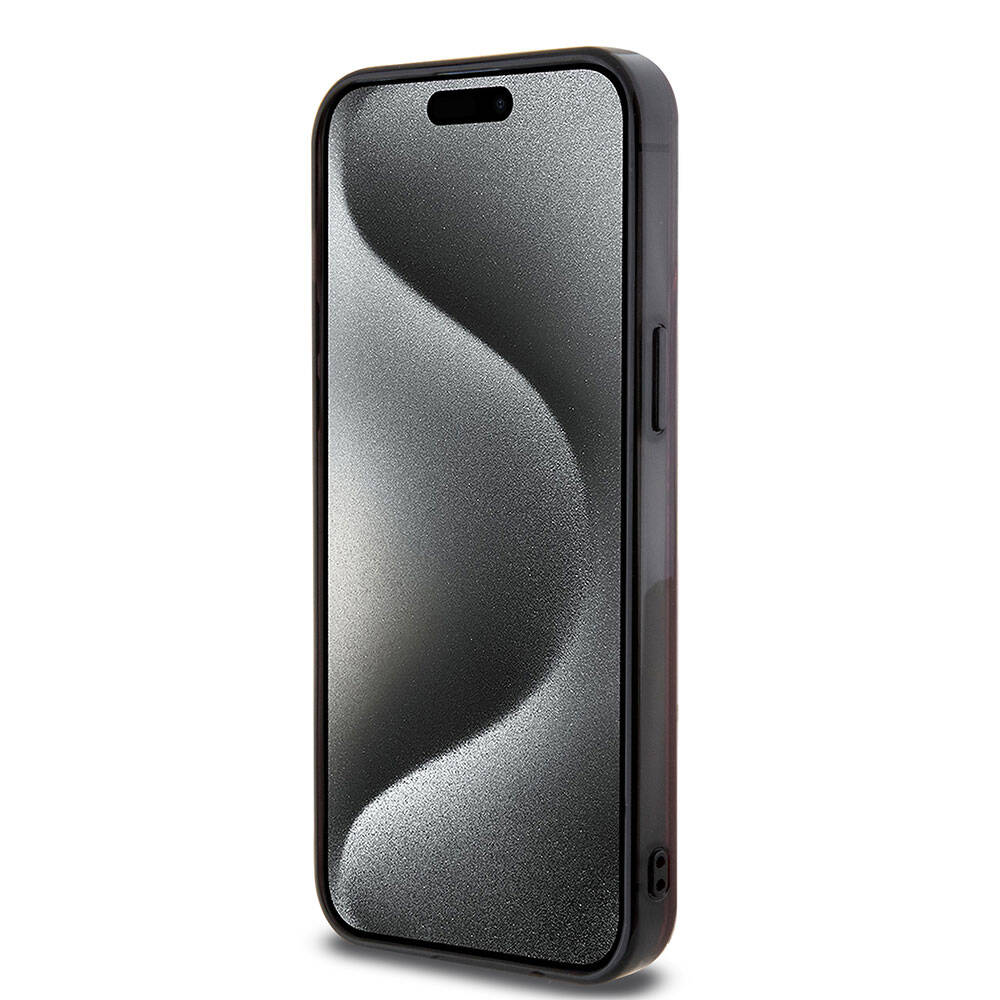 Apple iPhone 15 Pro Max Case AMG Original Licensed M-safe Charging Feature Rhombus Patterned Transparent Cover Colorless