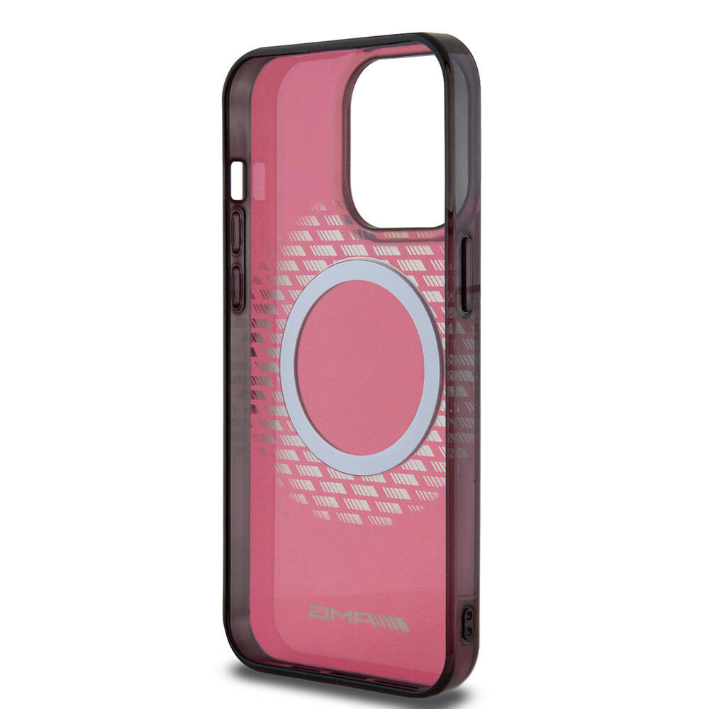 Apple iPhone 15 Pro Max Case AMG Original Licensed M-safe Charging Feature Rhombus Patterned Transparent Cover Colorless