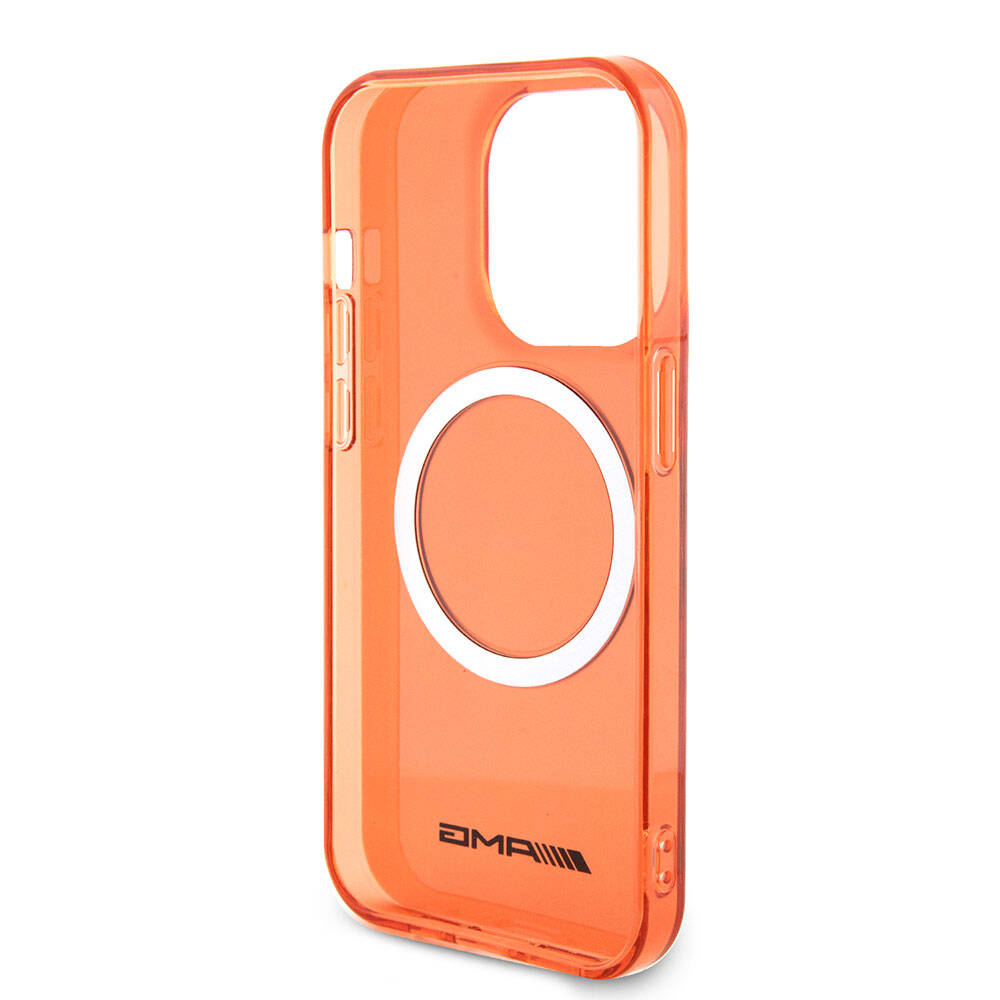 Apple iPhone 15 Pro Max Case AMG Original Licensed Transparent Cover with M-safe Charging Feature Red