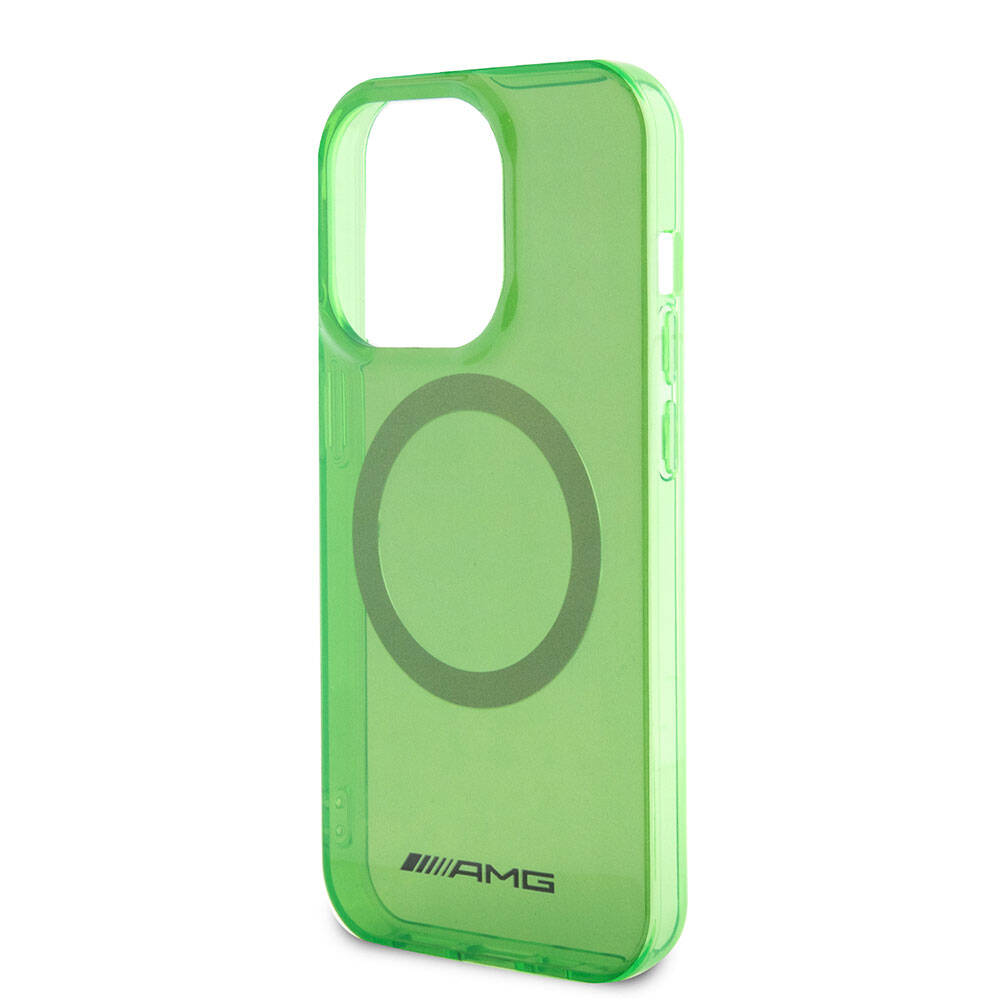 Apple iPhone 15 Pro Max Kılıf AMG Orjinal Lisanslı M-safe Şarj Özellikli Transparan Kapak Sarı
