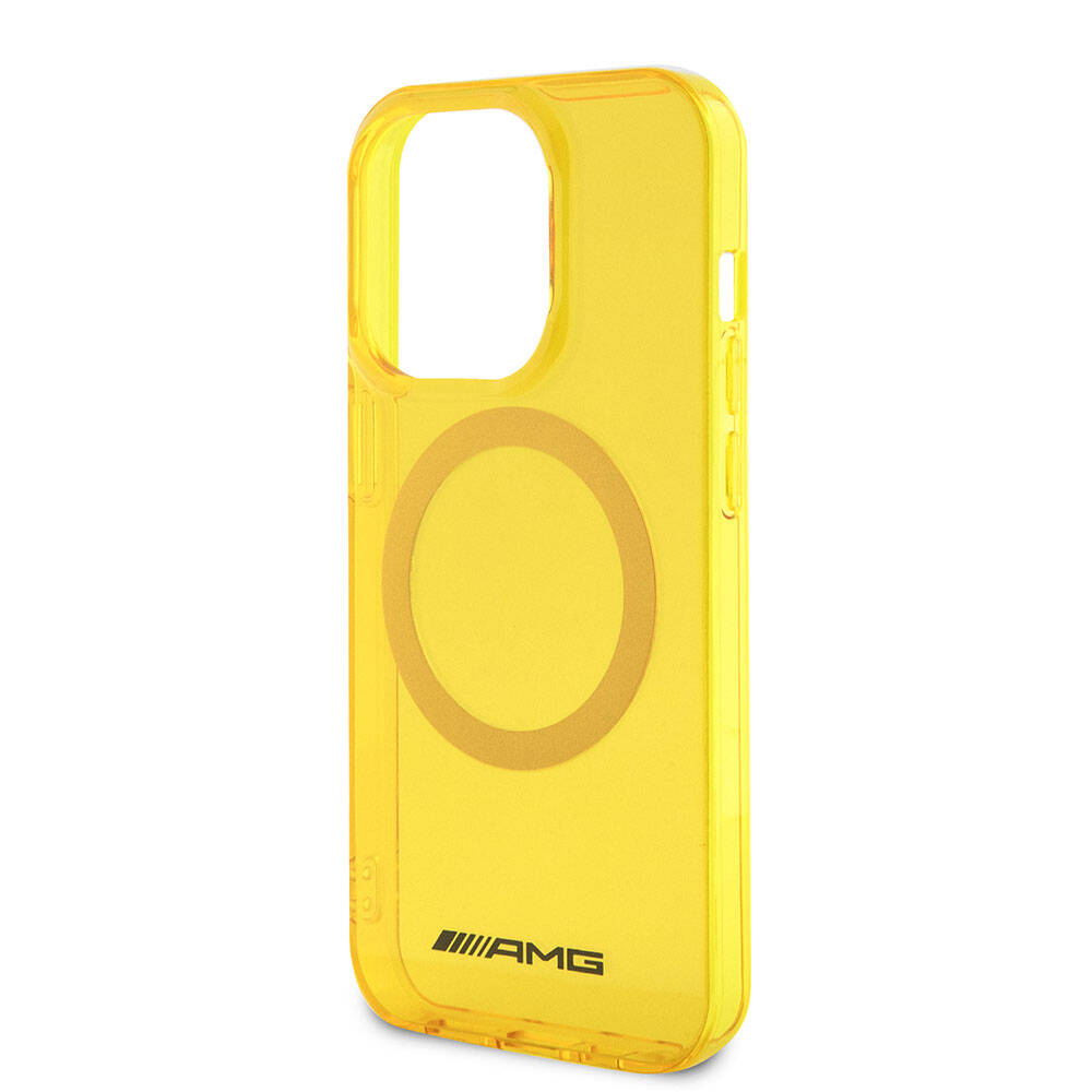 Apple iPhone 15 Pro Max Case AMG Original Licensed Transparent Cover with M-safe Charging Feature Red