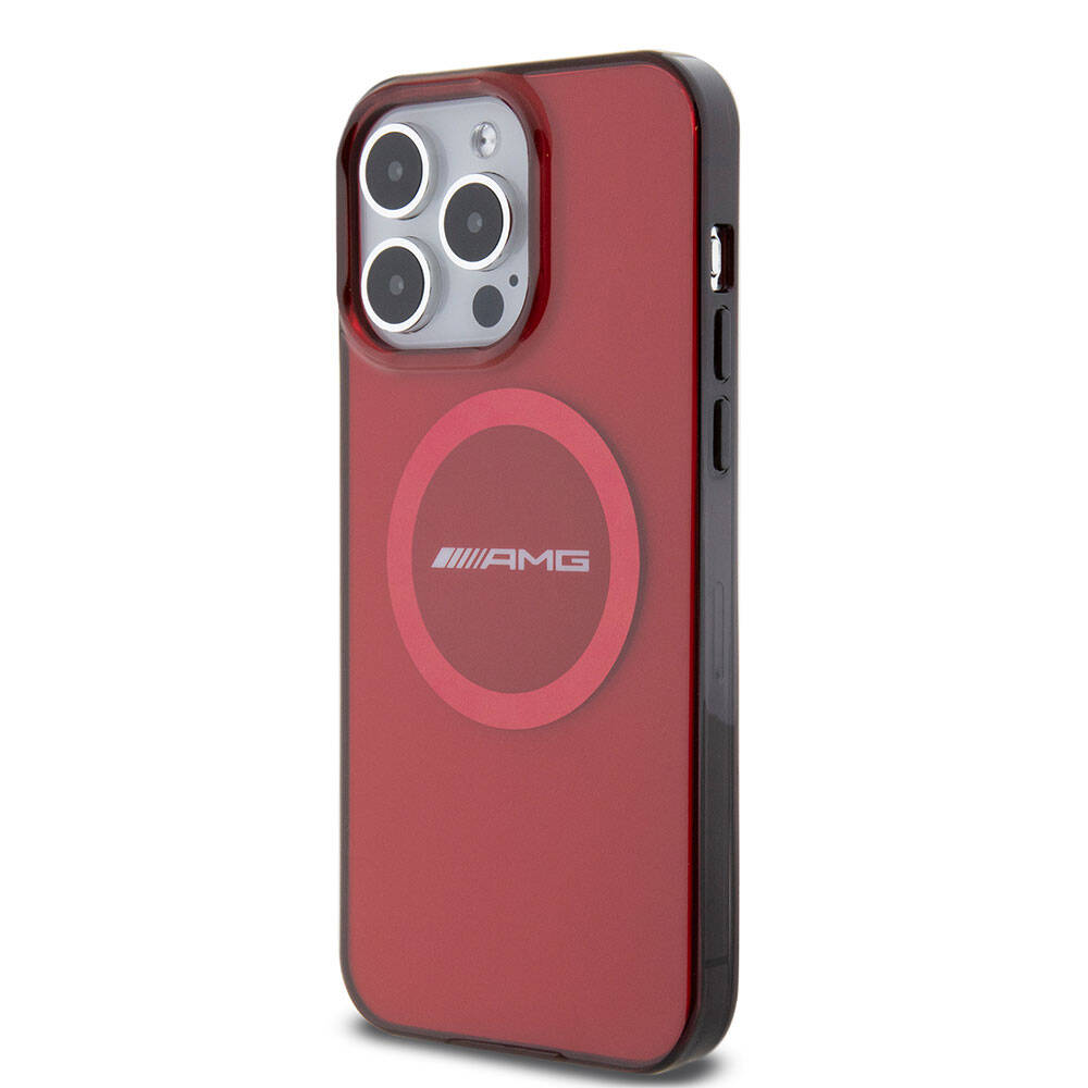 Apple iPhone 15 Pro Max Kılıf AMG Orjinal Lisanslı M-safe Şarj Özellikli Transparan Timeless Kapak Siyah