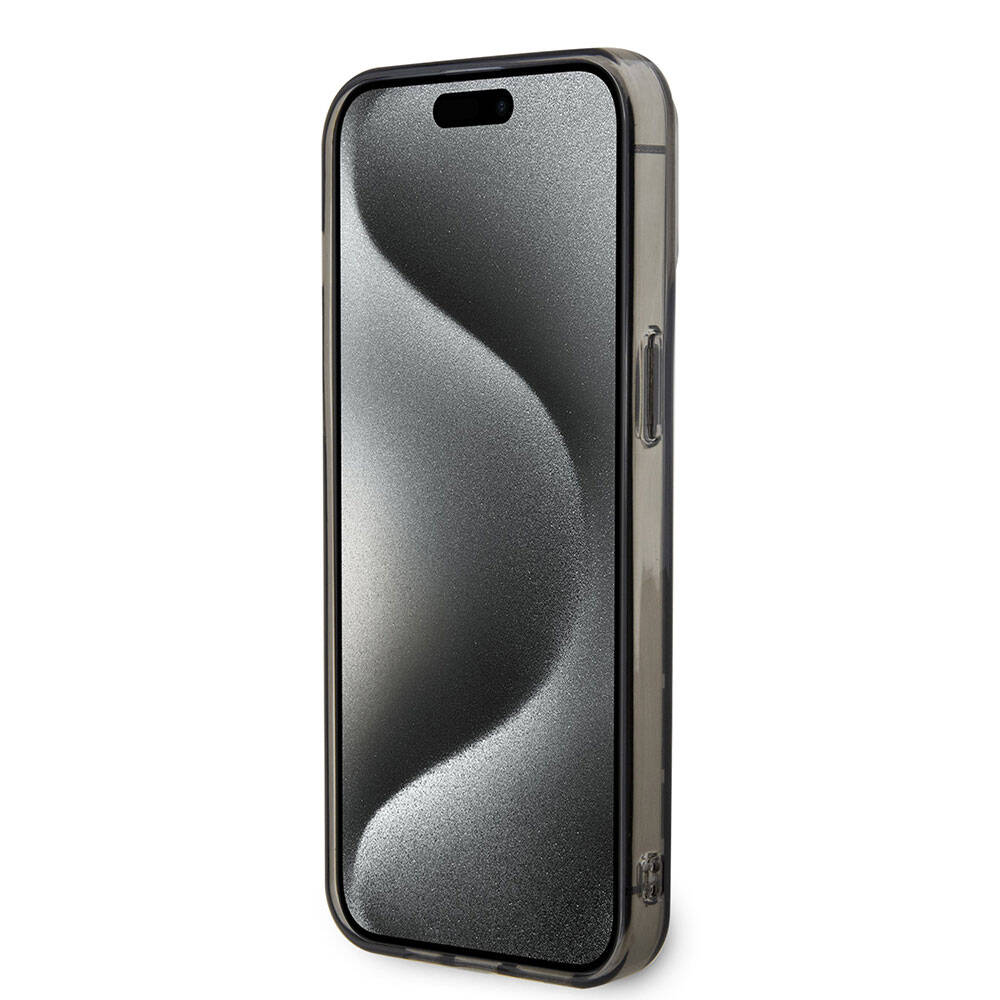 Apple iPhone 15 Pro Max Case BMW M-safe Charging Feature Transparent M Design Original Licensed Cover Gray