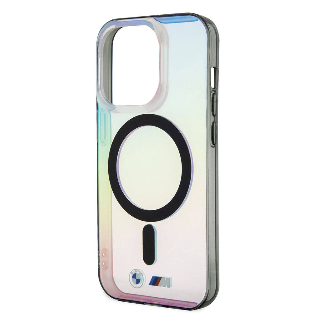Apple iPhone 15 Pro Max Case BMW M-safe Charging Feature Transparent Color Transition Iridescent Original Licensed Cover Mixed