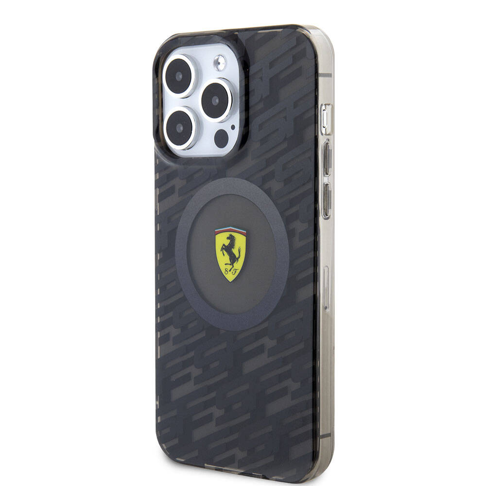 Apple iPhone 15 Pro Max Case Ferrari Original Licensed M-safe Charging Feature Multi SF Cover Gray