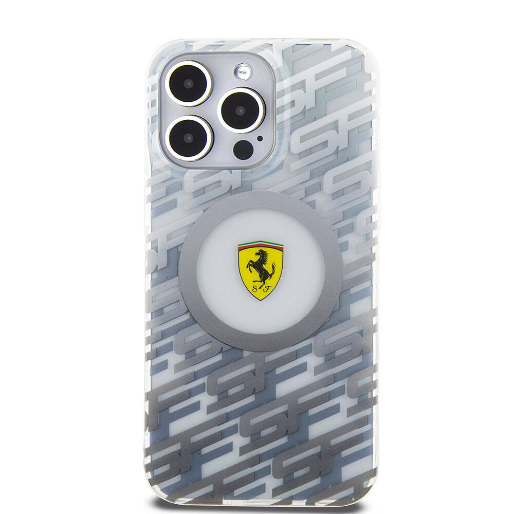 Apple iPhone 15 Pro Max Case Ferrari Original Licensed M-safe Charging Feature Multi SF Cover Yellow
