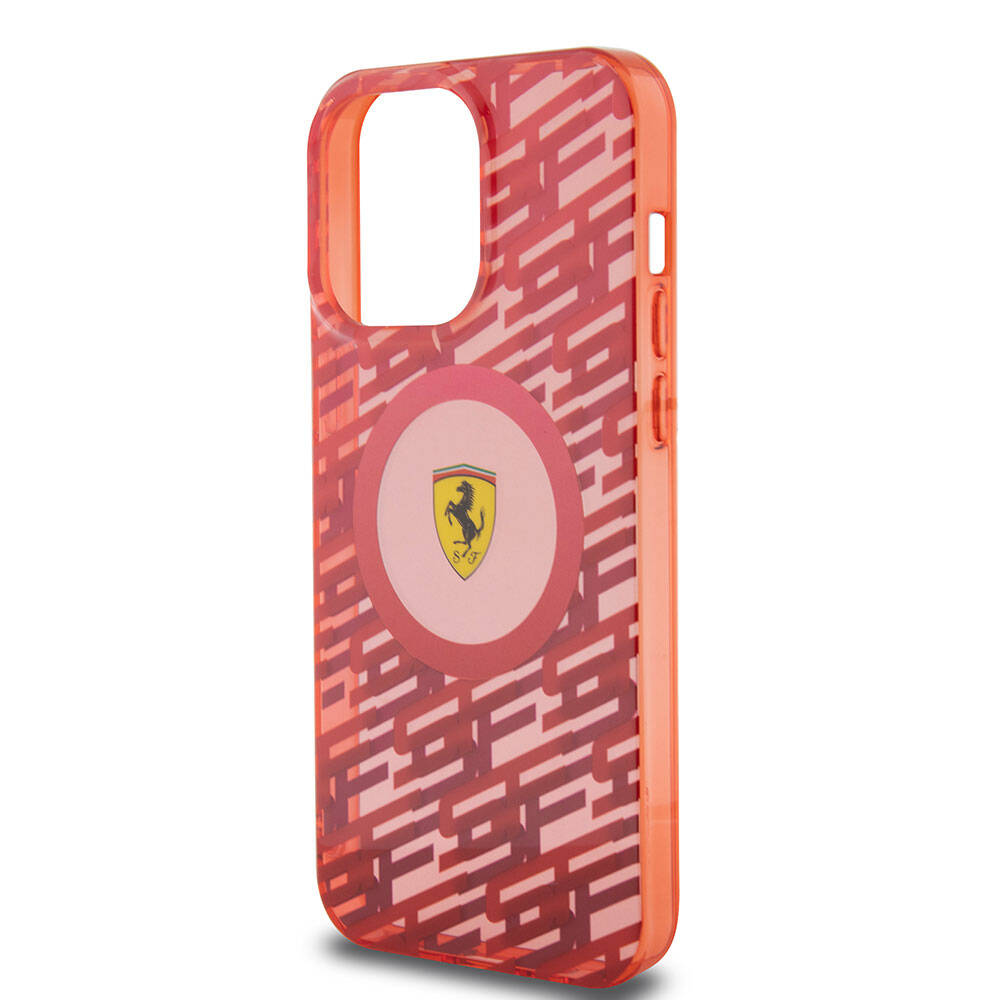 Apple iPhone 15 Pro Max Case Ferrari Original Licensed M-safe Charging Feature Multi SF Cover Red