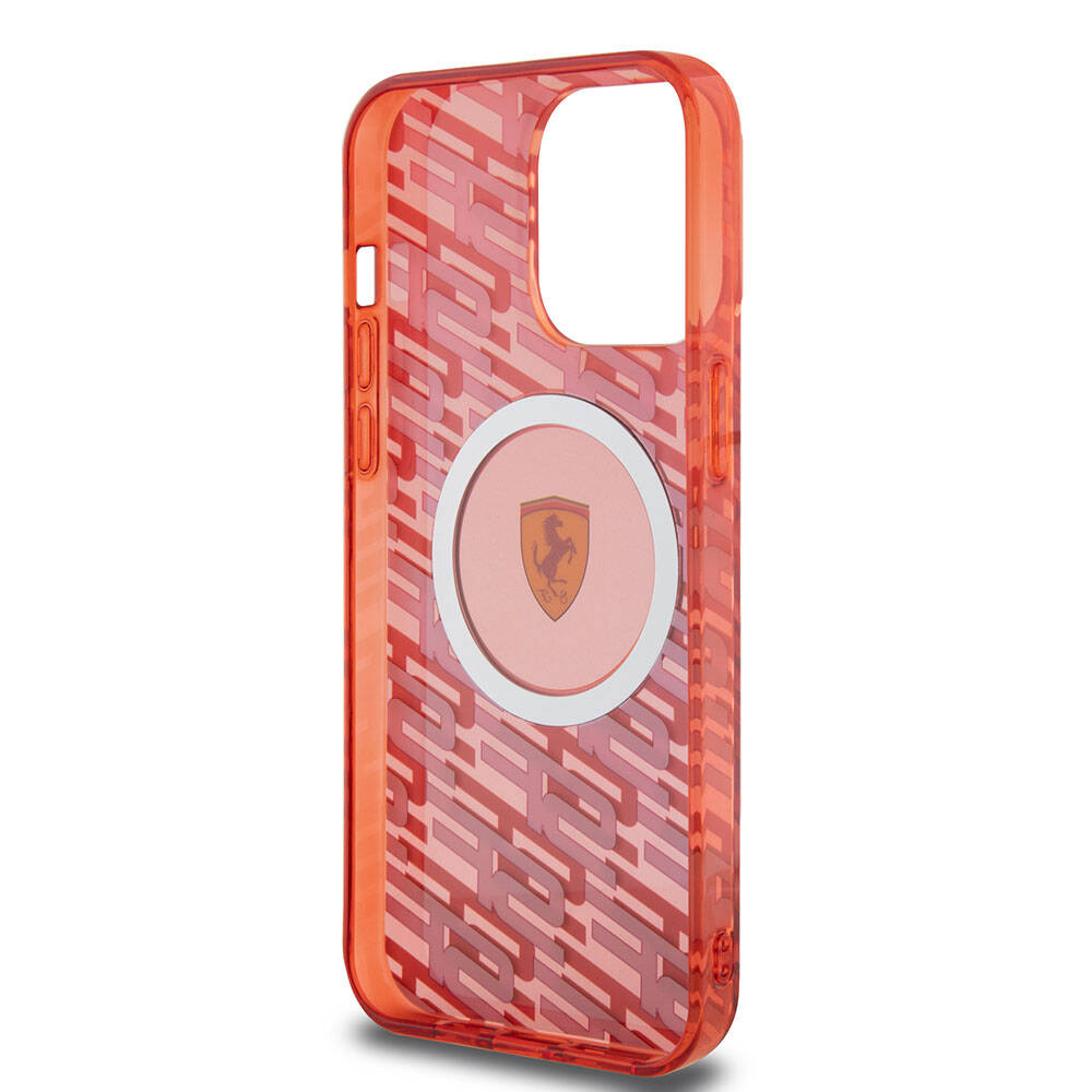 Apple iPhone 15 Pro Max Case Ferrari Original Licensed M-safe Charging Feature Multi SF Cover Red