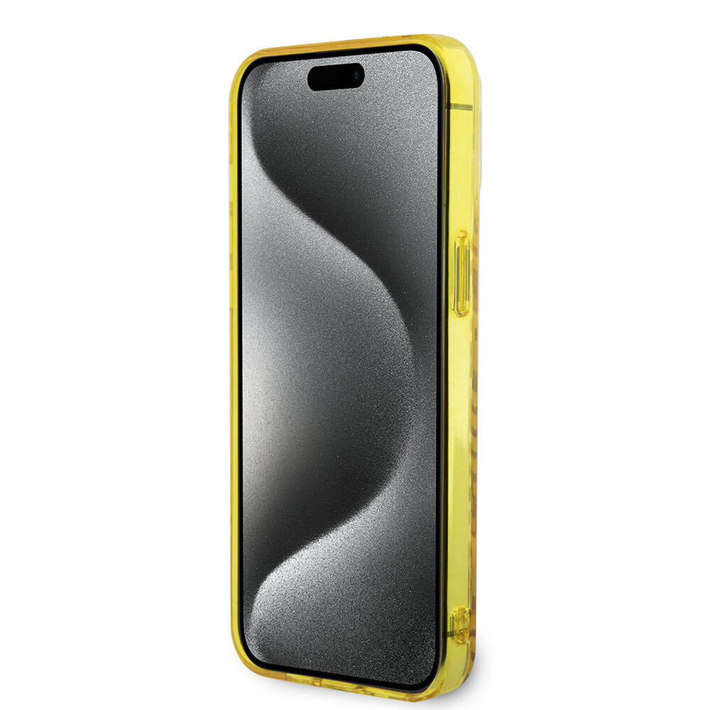 Apple iPhone 15 Pro Max Case Ferrari Original Licensed M-safe Charging Feature Multi SF Cover Yellow