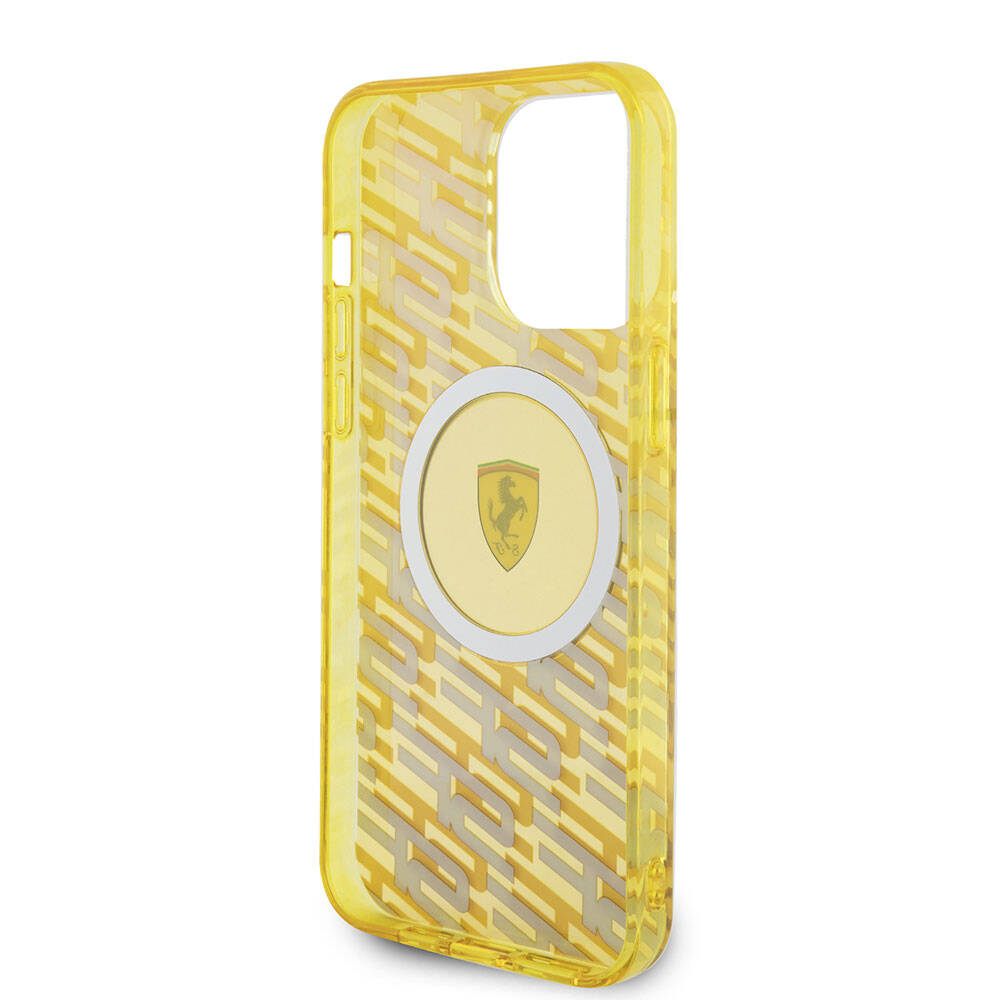 Apple iPhone 15 Pro Max Kılıf Ferrari Orjinal Lisanslı M-safe Şarj Özellikli Multi SF Kapak Siyah