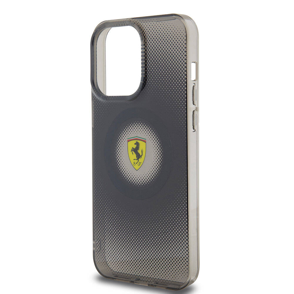 Apple iPhone 15 Pro Max Case Ferrari Original Licensed M-Safe Charging Feature Shattered Dots Patterned Cover Yellow