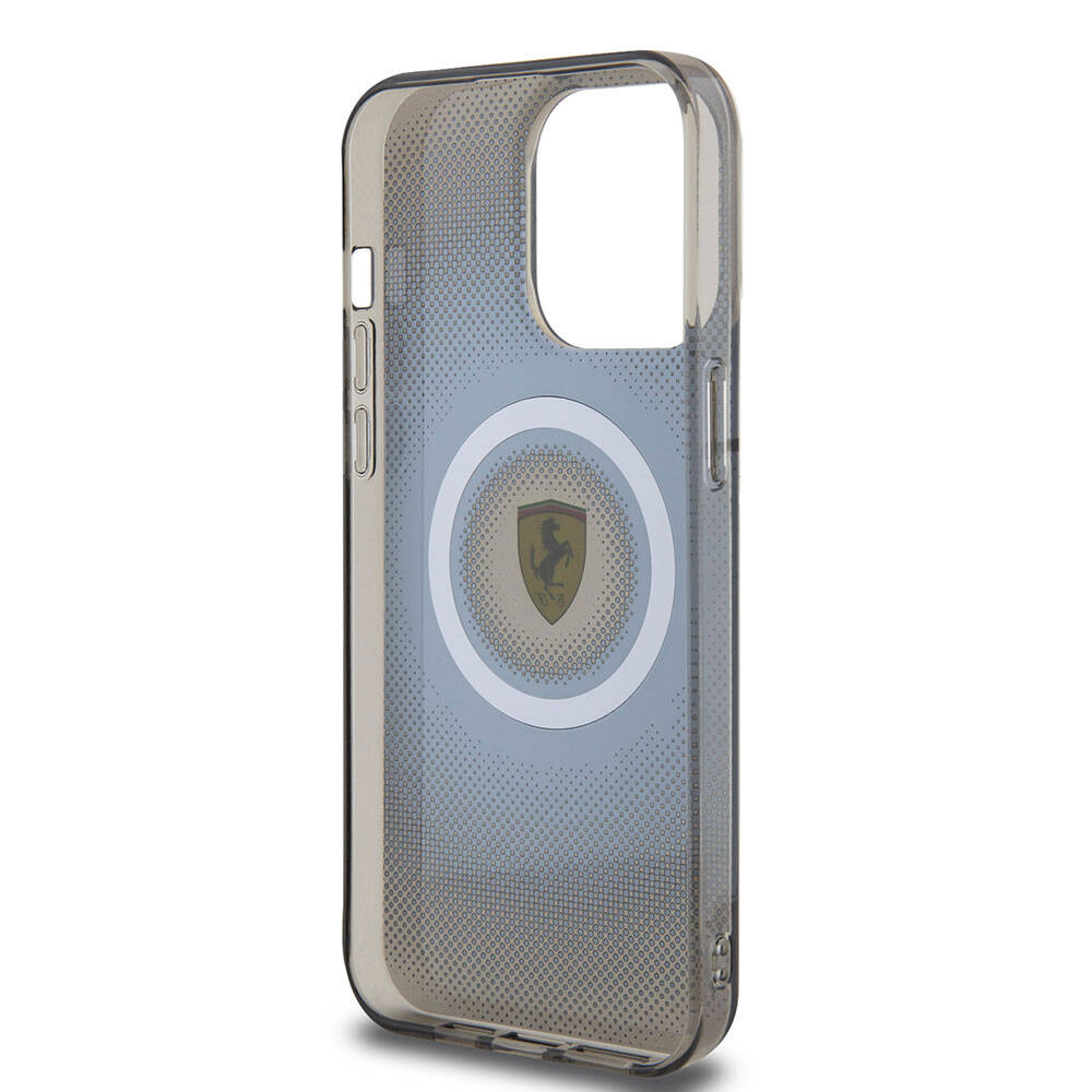 Apple iPhone 15 Pro Max Case Ferrari Original Licensed M-Safe Charging Feature Shattered Dots Patterned Cover Yellow