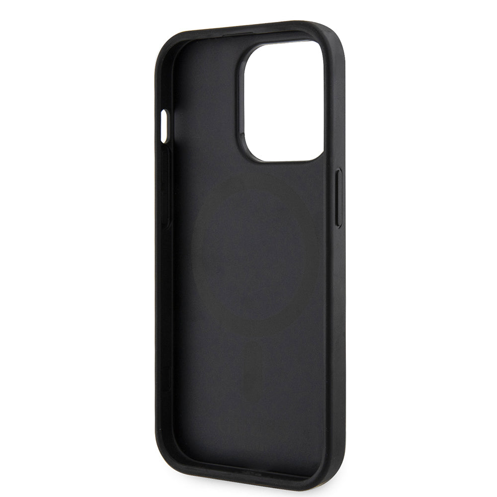 Apple iPhone 15 Pro Max Case Guess Original Licensed M-safe Charging Feature 4G Stripe Design Printed Cover Pink