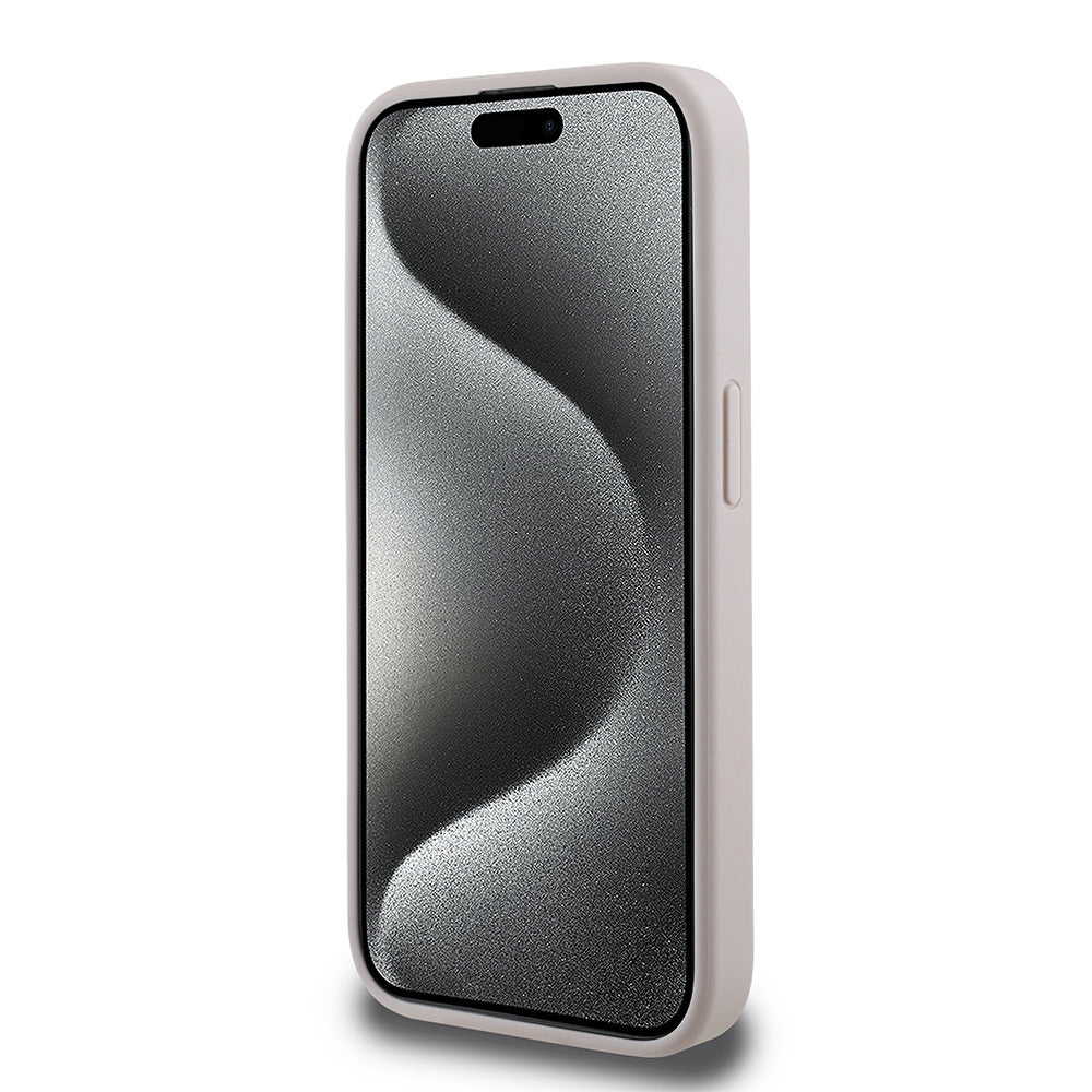 Apple iPhone 15 Pro Max Case Guess Original Licensed M-safe Charging Feature Small 4G Classic Cover Brown