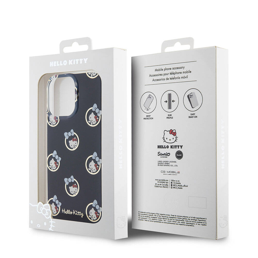 Apple iPhone 15 Pro Max Case Hello Kitty Original Licensed Electroplating Cover Bubble Printed White