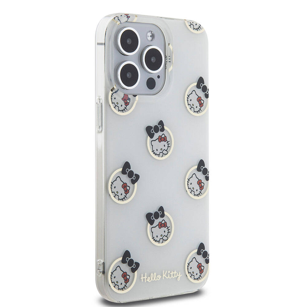 Apple iPhone 15 Pro Max Case Hello Kitty Original Licensed Electroplating Cover Bubble Printed White