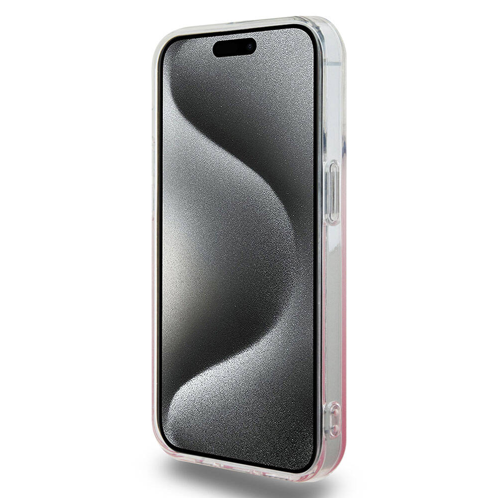 Apple iPhone 15 Pro Max Case Hello Kitty Original Licensed Text and Iconic Logo Electroplating Coating Gradient Cover Purple