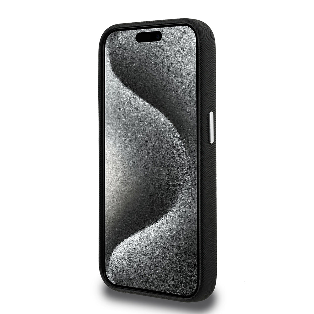 Apple iPhone 15 Pro Max Case Karl Lagerfeld Original Licensed K&C Heads Pin Cover Black