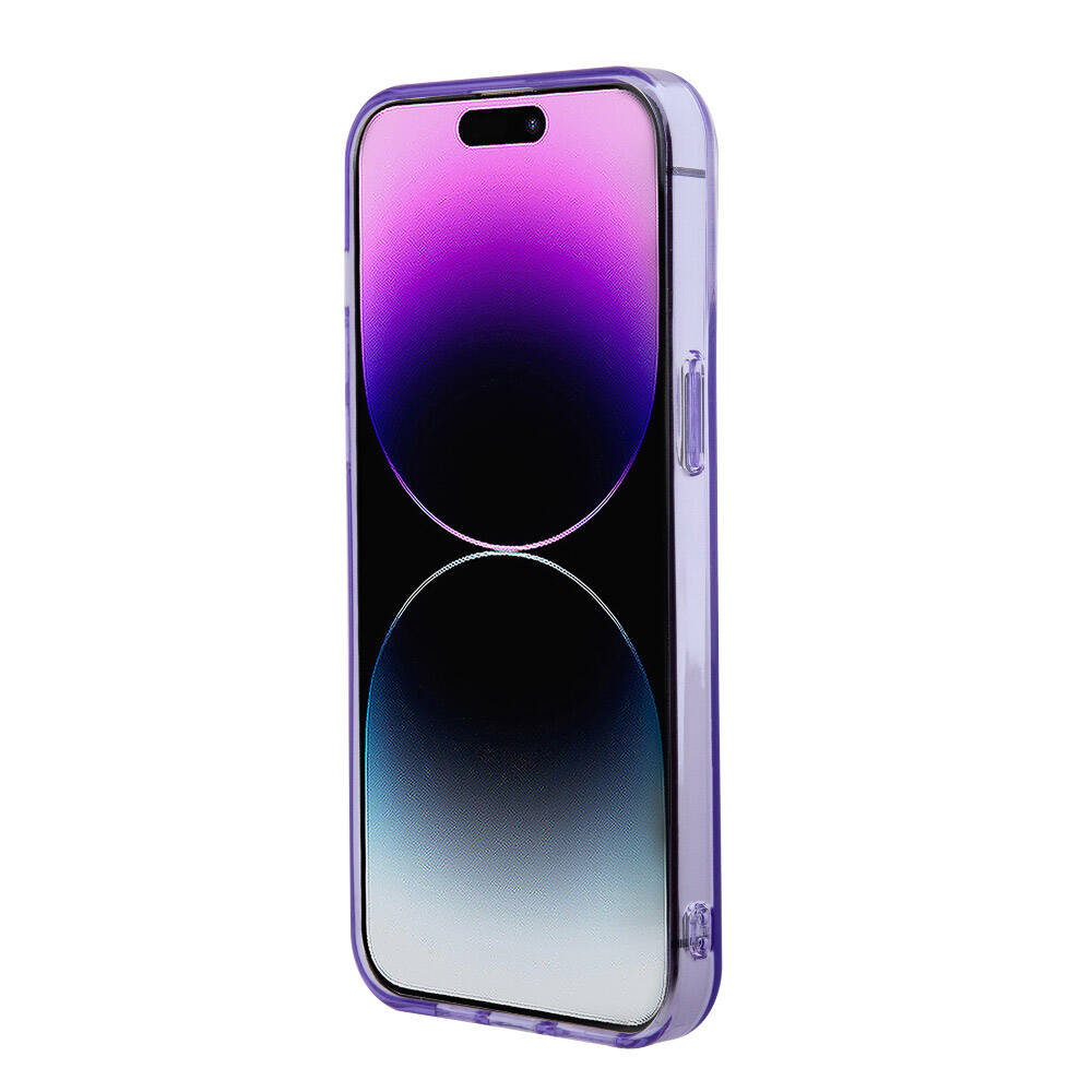 Apple iPhone 15 Pro Max Case Lacoste Original Licensed M-Safe Charging Feature Iconic Crocodile Logo Hard Parmesan Cover Purple