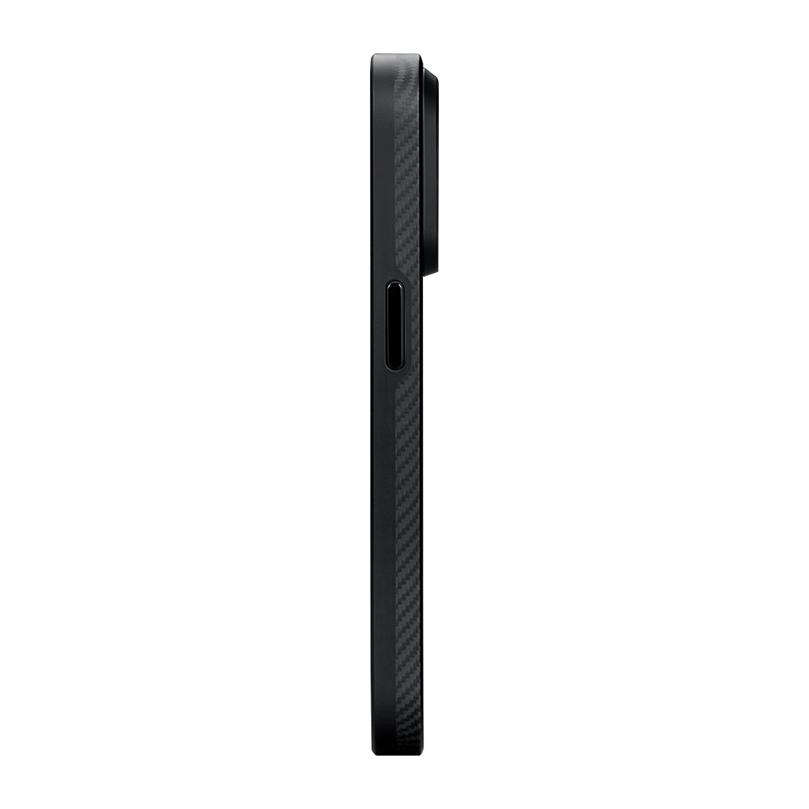 Apple iPhone 15 Pro Max Case M-safe Charging Feature 600D Aramid Fiber Pitaka Military-Grade Classic Series Black-Grey Twill Cover Black-Grey