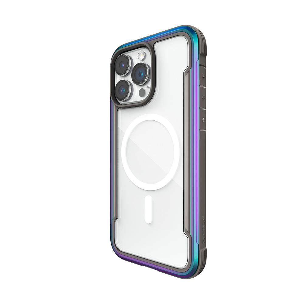 Apple iPhone 15 Pro Max Case M-Safe Charging Feature Airbag Raptic Shield Series Transparent Back Cover Black