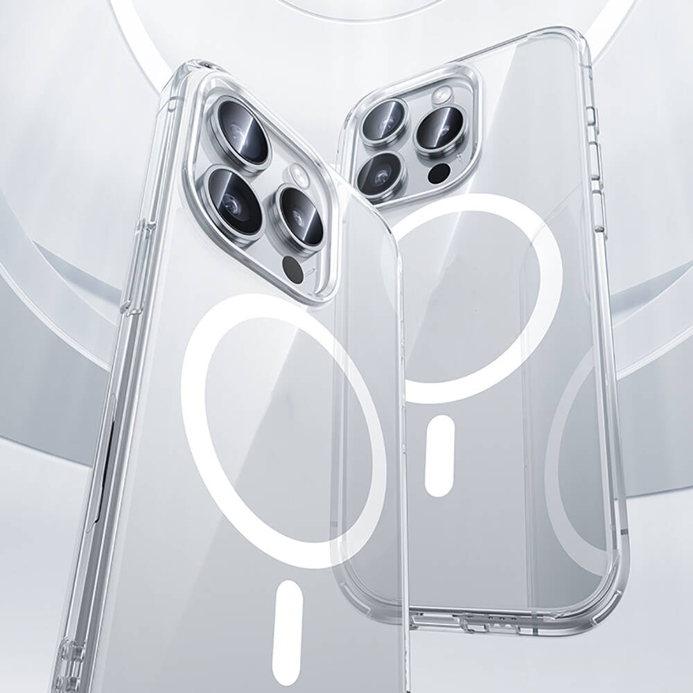 Apple iPhone 15 Pro Max Case M-safe Charging Feature Airbag Transparent Benks LucentPro Series Cover Transparent