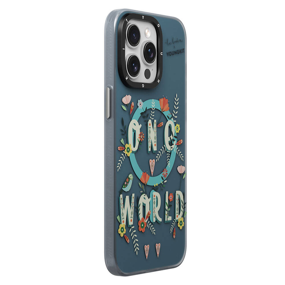 Apple iPhone 15 Pro Max Case M-safe Charging Feature Bee Brown Design Youngkit Colorful Life Series Cover Yellow