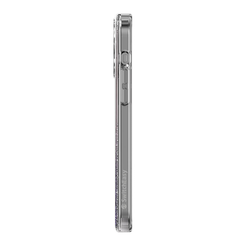 Apple iPhone 15 Pro Max Kılıf M-safe Şarj Özellikli Parlayan Simli Şeffaf Lisanslı Switcheasy Starfield-M Kapak Colorful