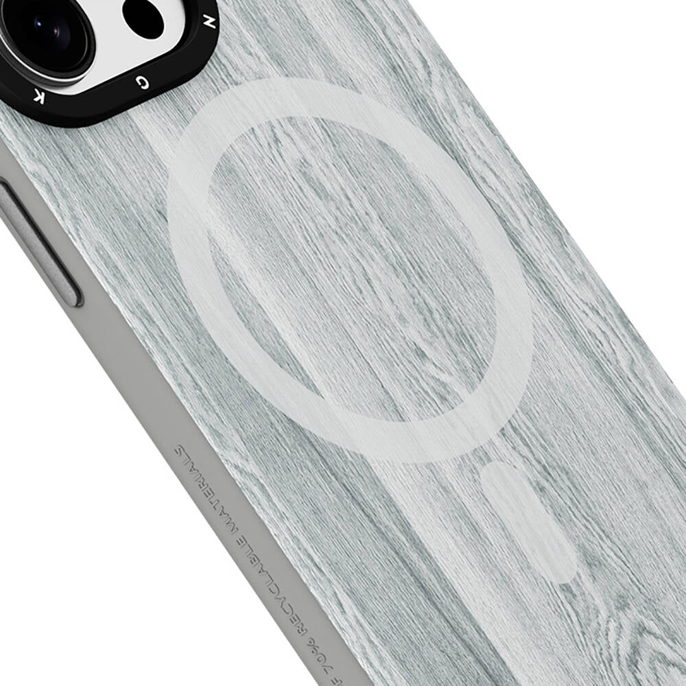 Apple iPhone 15 Pro Max Case M-safe Charging Feature Yellowing Resistant Youngkit Wood Forest Series Cover Brown
