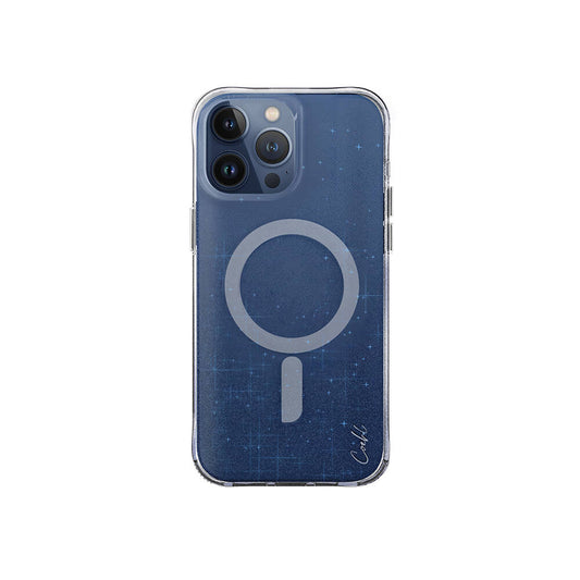 Apple iPhone 15 Pro Max Case M-safe Charging Feature Glitter Back Surface Coehl Lumino Cover Blue