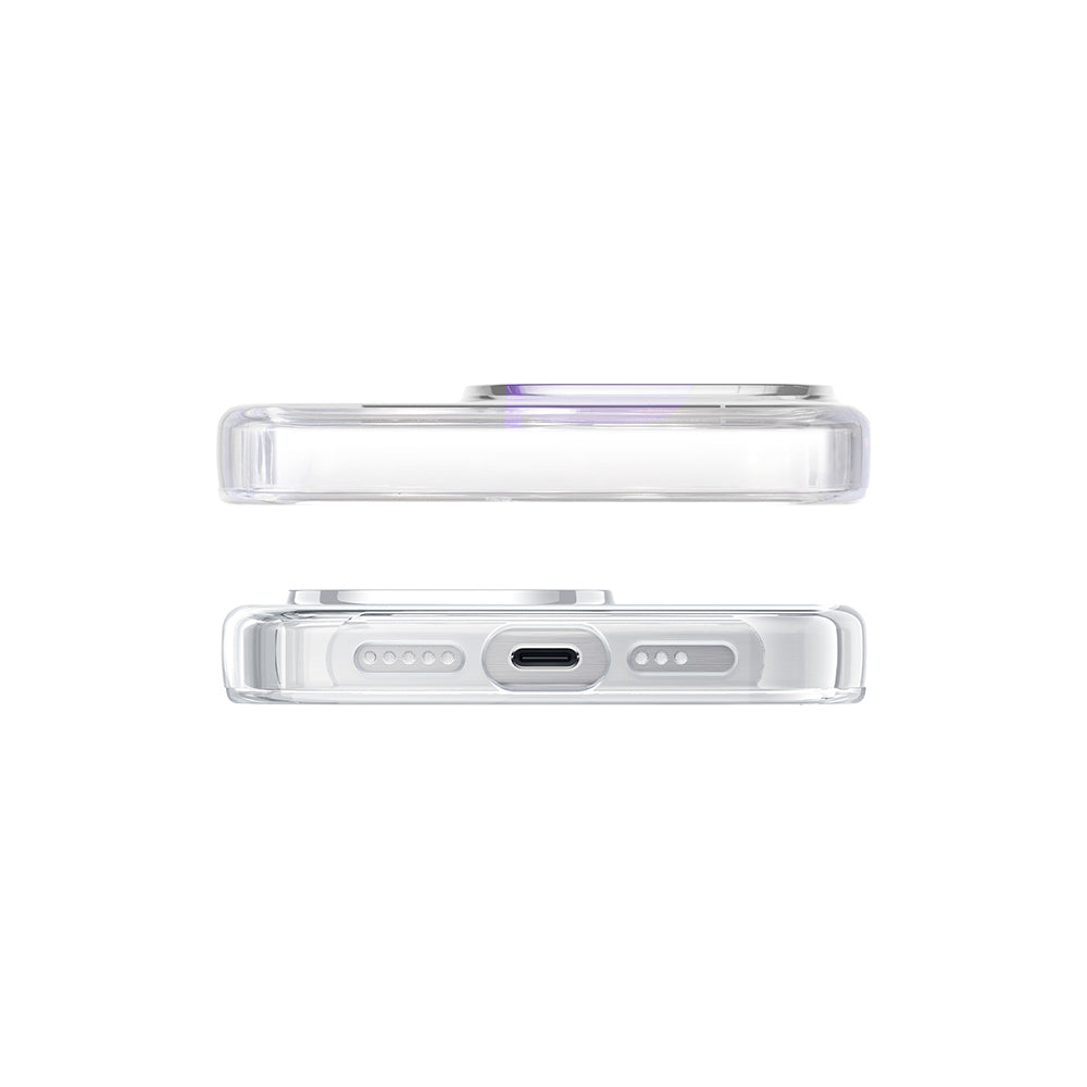 Apple iPhone 15 Pro Max Case M-safe Charging Stand Pynana Dancing Streamer Series Cover Purple