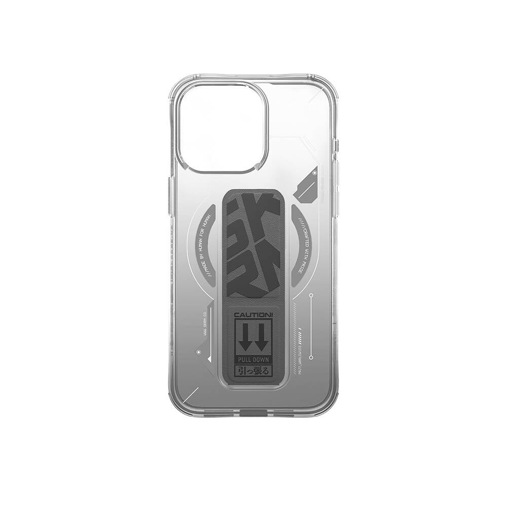 Apple iPhone 15 Pro Max Case M-safe Charging Feature Technology Patterned Stand Skinarma Helio Cover Black