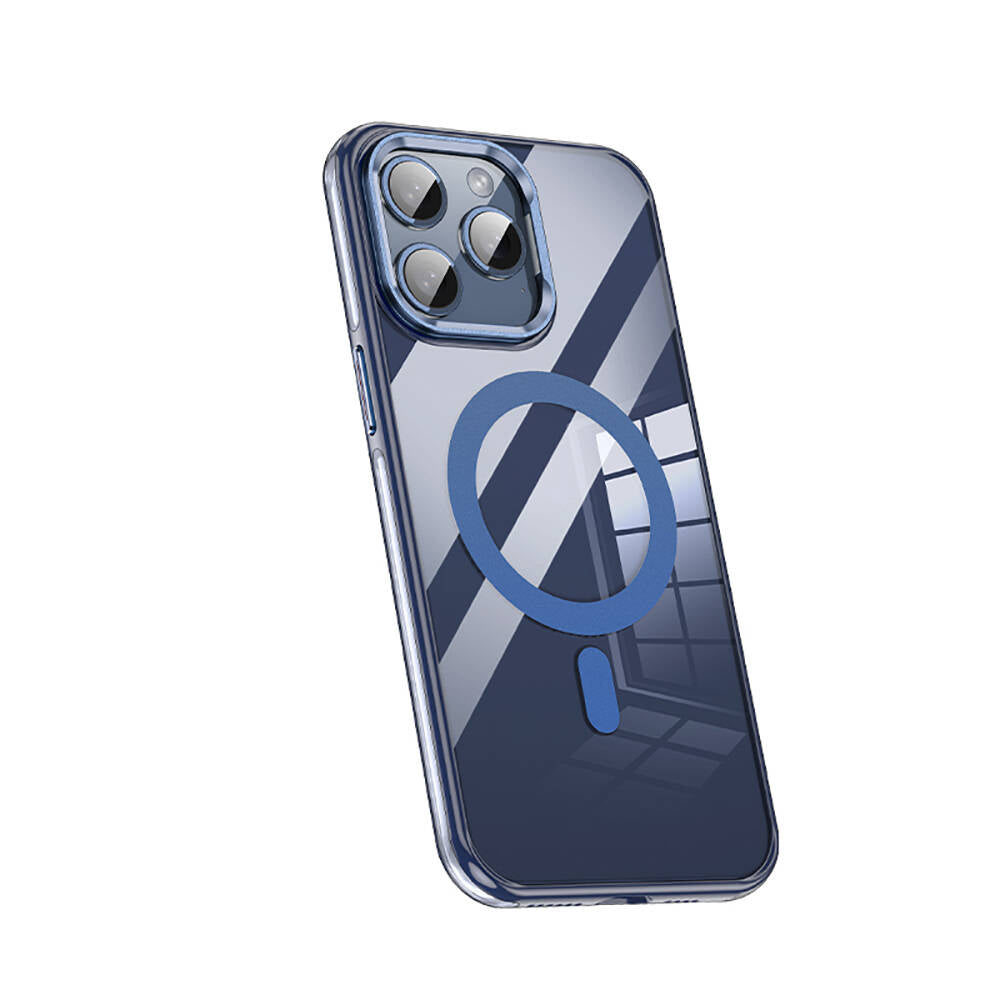 Apple iPhone 15 Pro Max Kılıf M-safe Şarj Özellikli Wlons Standlı Efsane Kapak Siyah