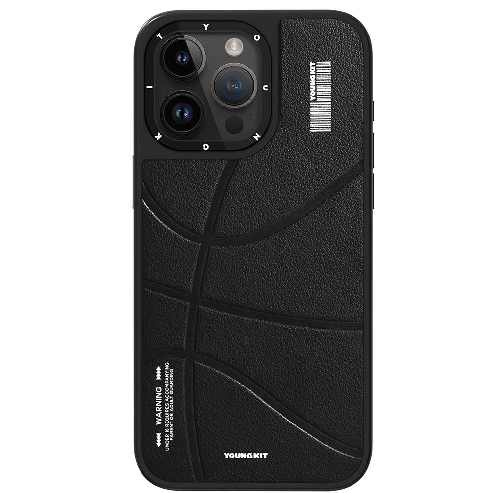 Apple iPhone 15 Pro Max Case M-safe Charging Feature Youngkit Backboard Series Leather Cover Brown