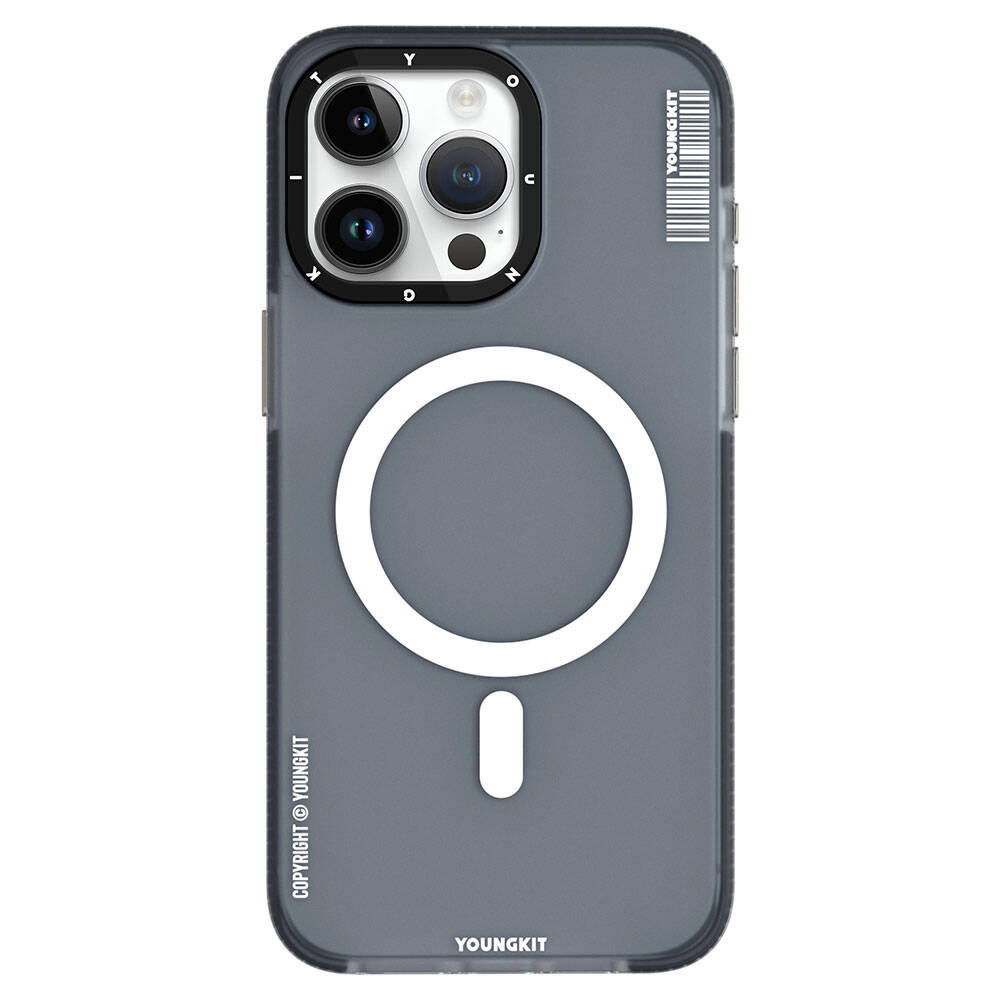 Apple iPhone 15 Pro Max Case M-safe Charging Feature Youngkit Jiansha Series Cover Blue
