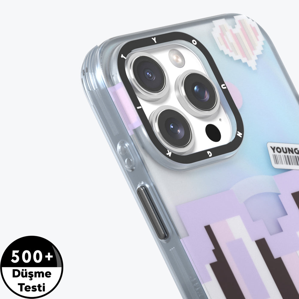 Apple iPhone 15 Pro Max Kılıf M-safe Şarj Özellikli Youngkit Love Serisi Kapak Yeşil
