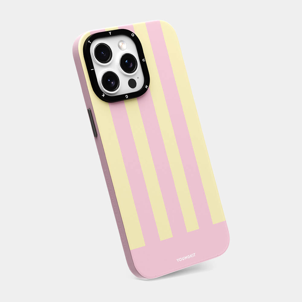 Apple iPhone 15 Pro Max Case M-safe Charging Feature Youngkit Striped Piano Keys Series Cover Blue