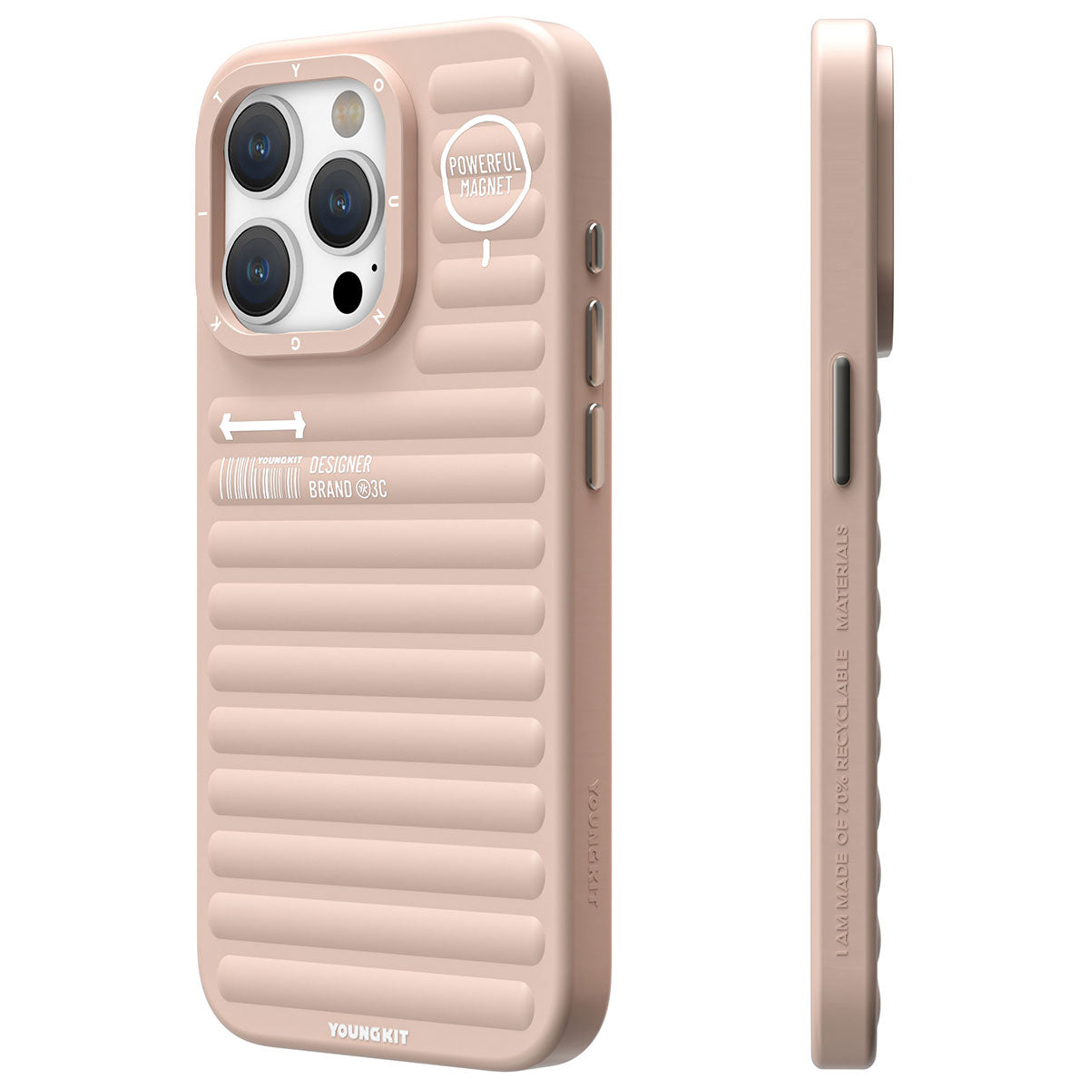 Apple iPhone 15 Pro Max Case Matte Color Design YoungKit Original Series Cover Pink